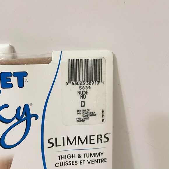 Secret Silky Sandalfoot Panty Thigh & Tummy Slimmers Nude Size D Lot of 2 - Picture 4 of 11